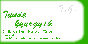 tunde gyurgyik business card